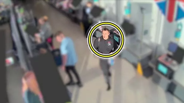无耻的警察从Lidl商店偷东西的那一刻-然后感谢员工